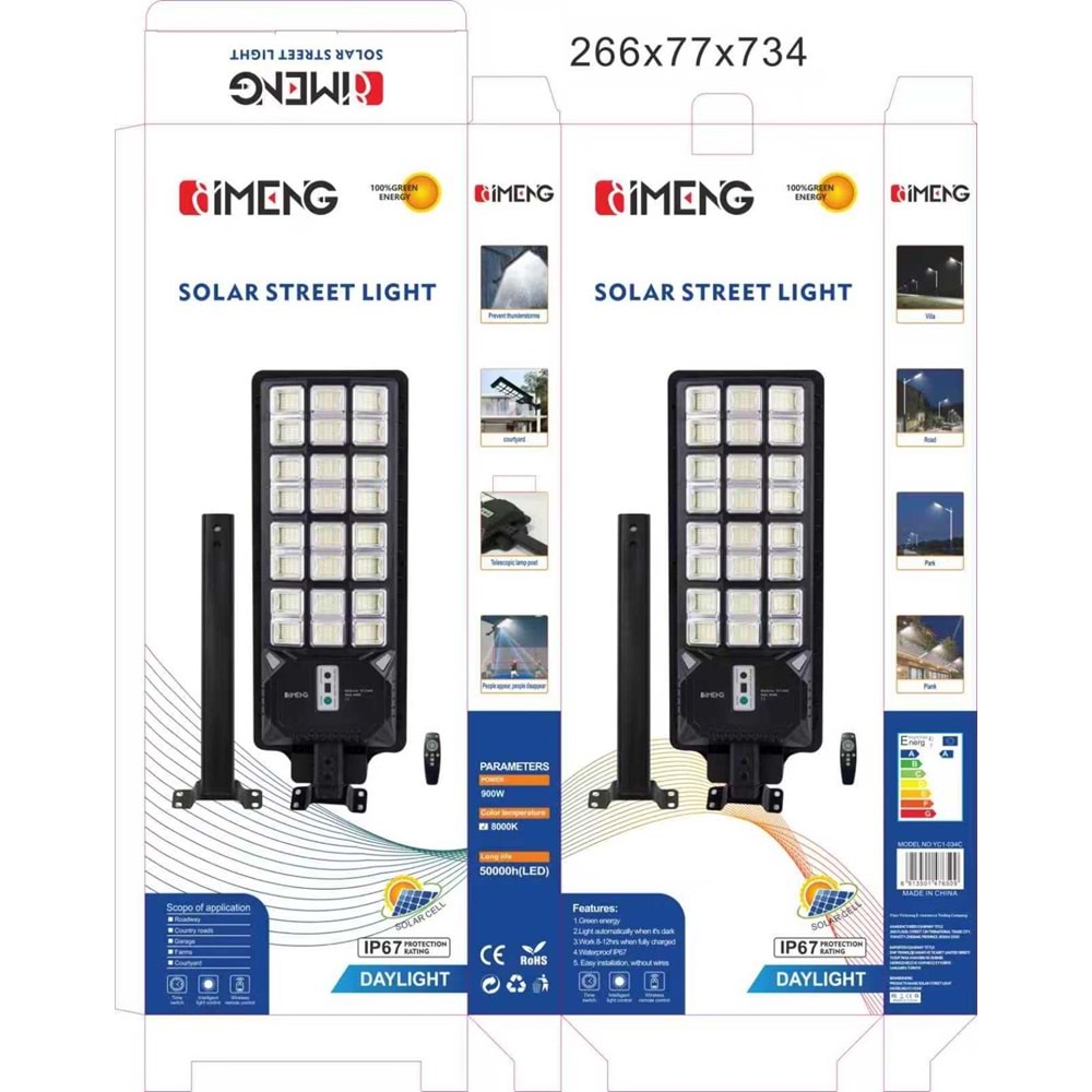 İMENG SOLAR IŞIK 900W YC1-034C