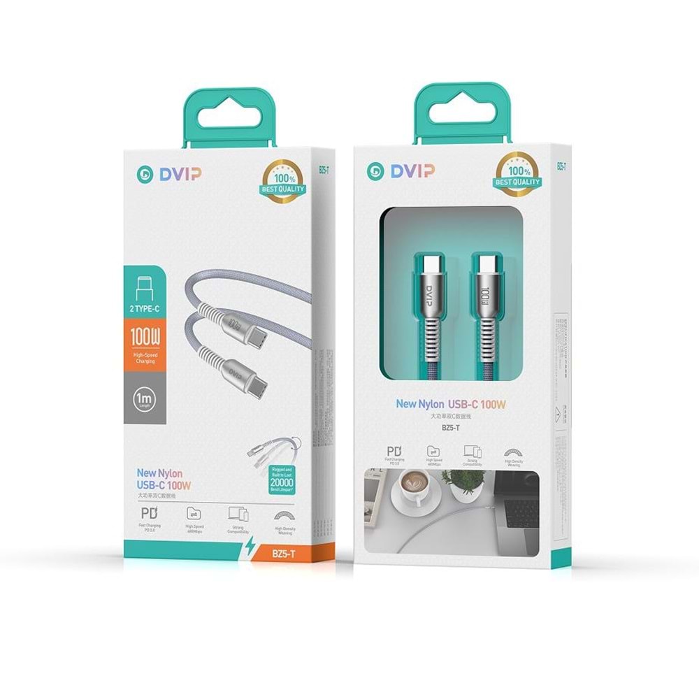 DVIP KABLO TYPE-C TYPE-C HASIRLI BZ5T