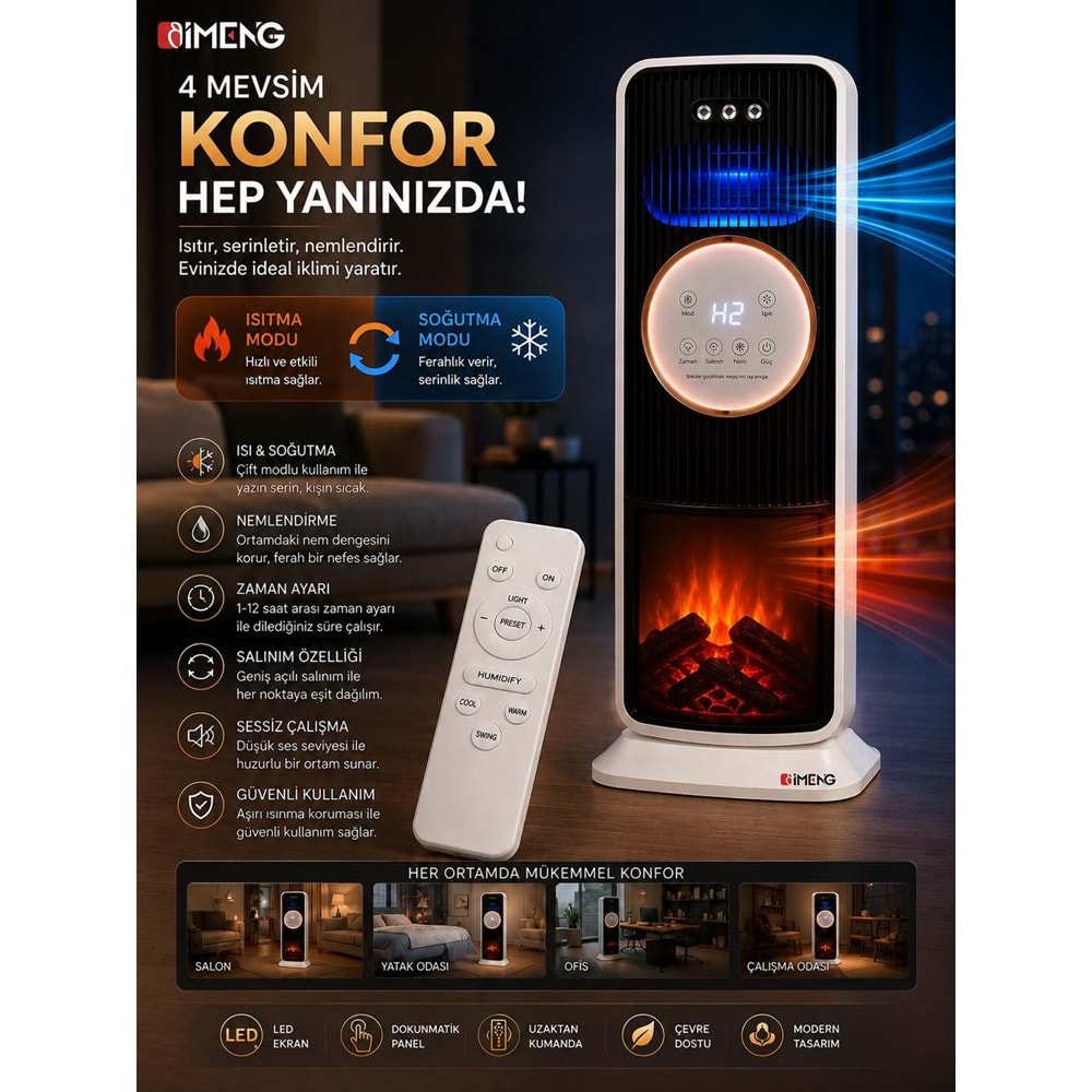 İMENG ISITICI SOĞUTUCU 4 MEVSİM TK8888