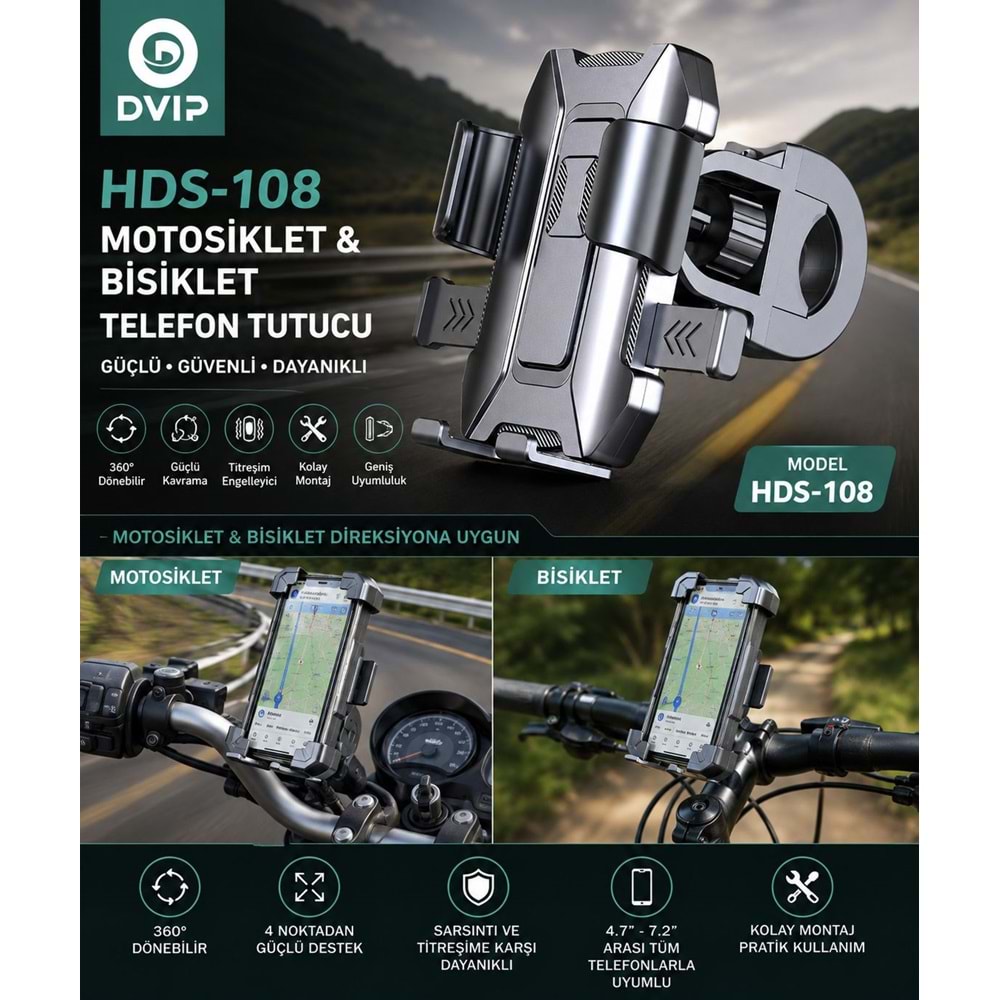 DVIP MOTOSİKLET BİSİKLET HOLDER HDS 108