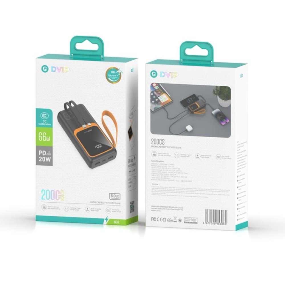 DVIP POWERBANK G32 20000 MAH